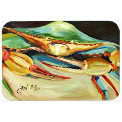 Blue Crab Rectangle Tempered Glass Cutting Board