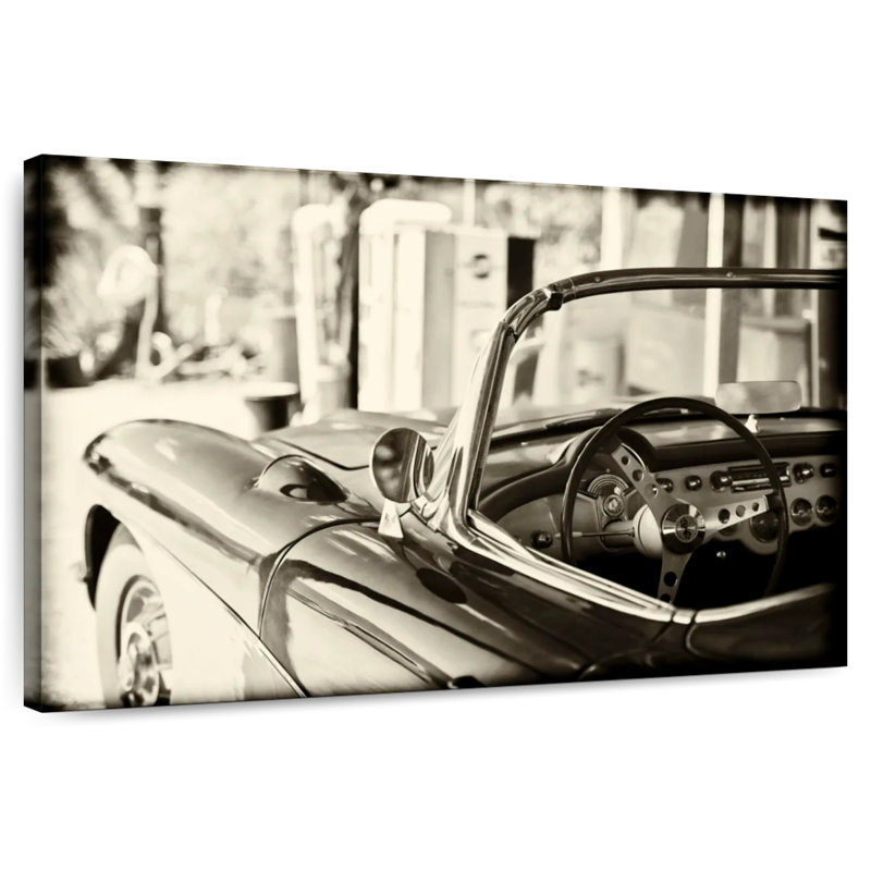 Mehar Classic Car Sepia, 32" H x 48" W