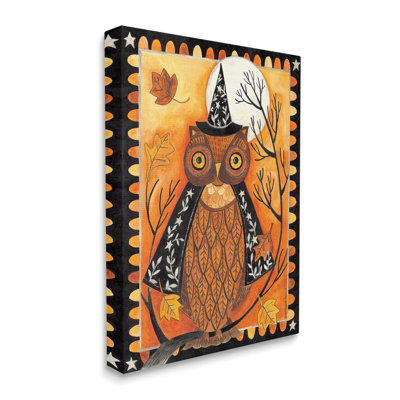 «Seasonal Autumn Owl Moonlit Night» par Bernadette Deming