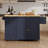 Jamera 60.2"W Kitchen Island with Two Large Storage Cabinets And Drawers, Locking Wheels-727608888