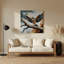 Oiseaux, art mural gris en métal-1098557560