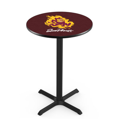 NCAA Round Metal Base Dining Table