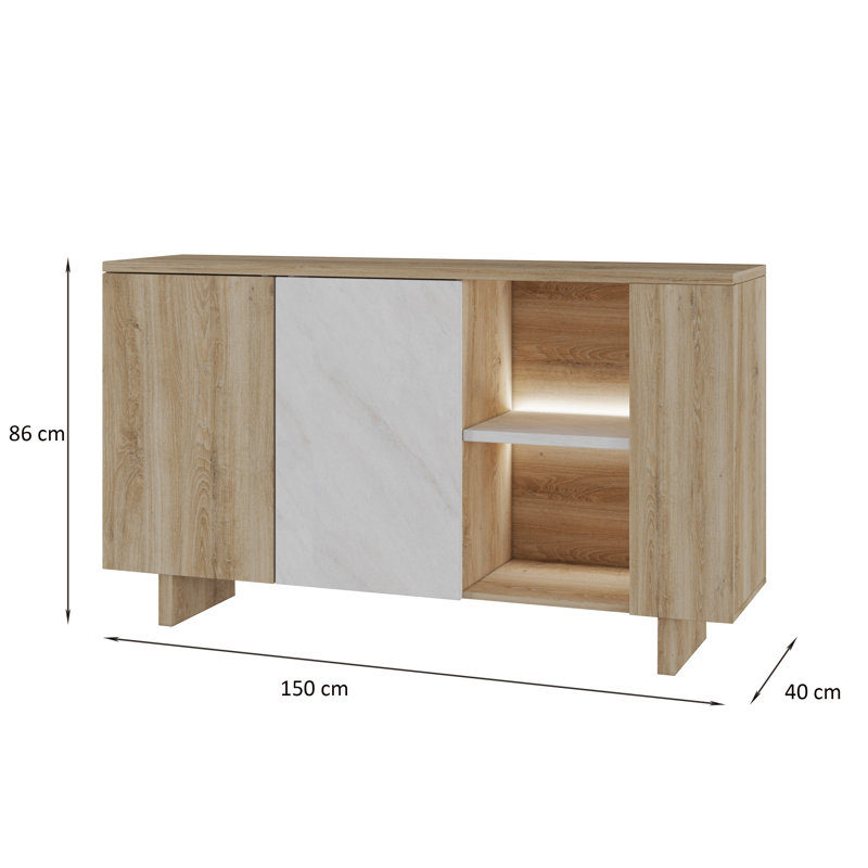 Bernis 2 DOORS 1 NICHE SIDEBOARD N°29