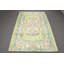 Grand tapis turc Oushak au design vert vif idéal pour la chambre à coucher et la cuisine