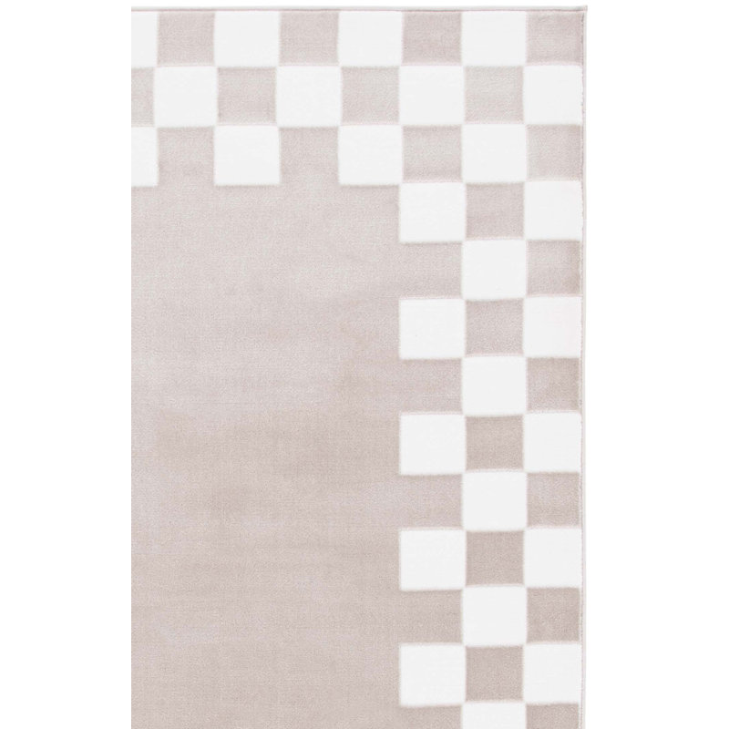 Tapis à carreaux Kiontae Performance, Carré 6 pi 7 po