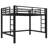 Sturdy Metal Loft Bed, Featuring A Easy  Climbing Ladder And Safety Guardrails-1491559004