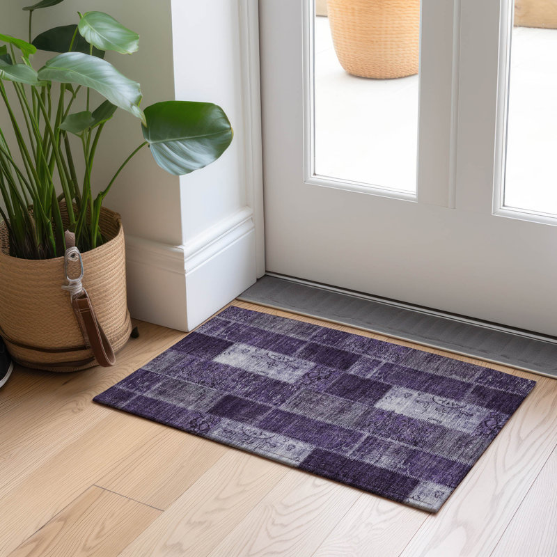 Patchwork Indoor / Outdoor Rug, Rectangle 1'8" x 2'6"