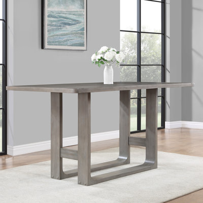 Annea Acacia Solid Wood Base Dining Table