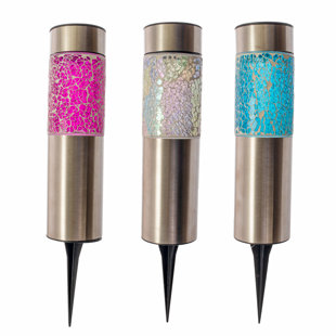 Low Voltage Solar Powered Integrated LED Metal Bollard Light Pack