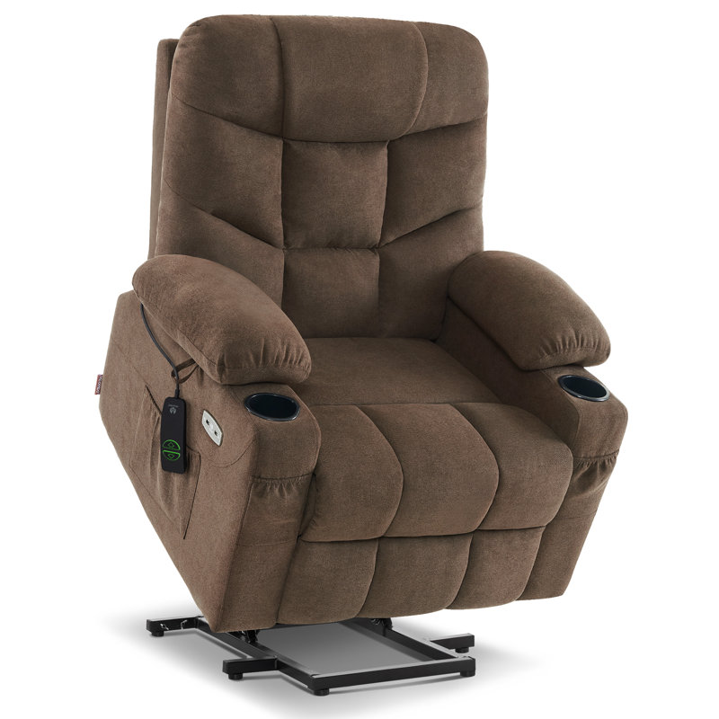 85.1cm Wide Lift Assist Standard Recliner, Brown 