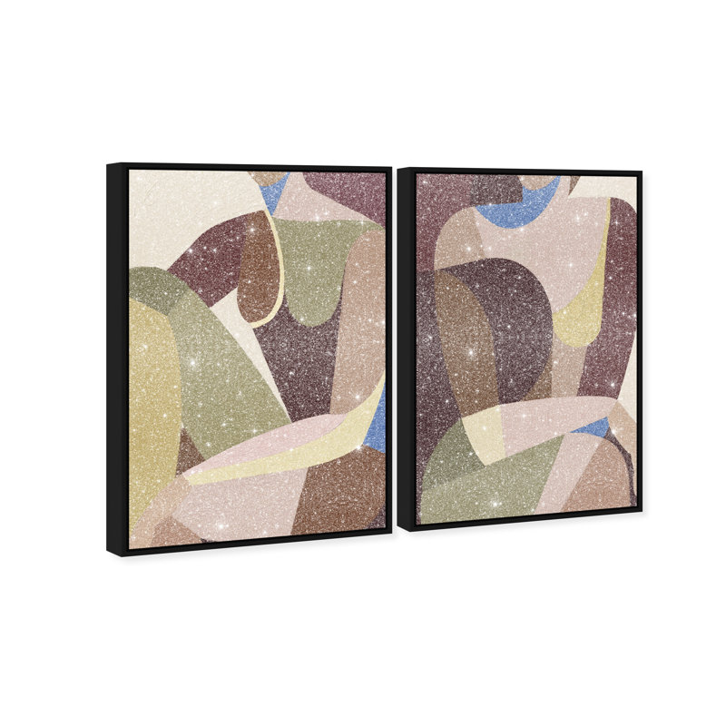 Body Studio Set Abstract Canvas Print by Oliver Gal, Black Frame, 10 x 15, 25" H x 17" W, Black Floater Frame
