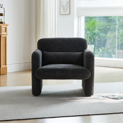 Fauteuil de 30,31 po de largeur, fauteuil d'appoint, fauteuil de salon avec coussin lombaire