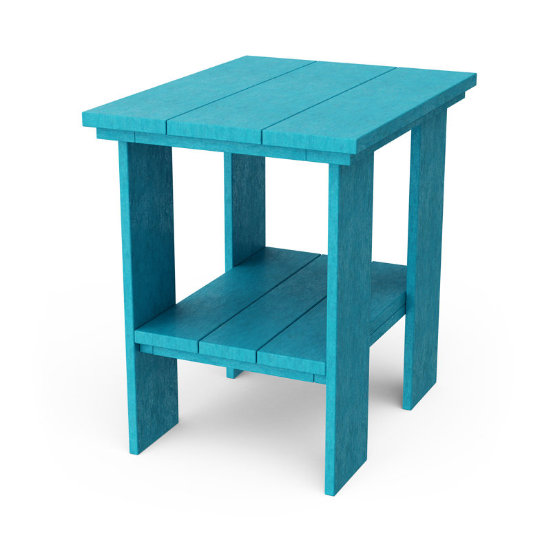 Contemporary Side Table, Aruba Blue