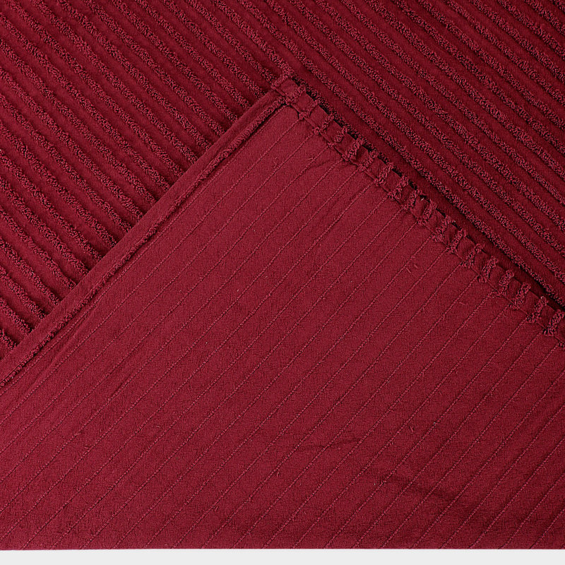 Jullian 100% Cotton Chenille Tufted Bedspread Set - Classic Stripe Coverlet, Soft & Cozy Bedding Set for All Seasons, Machine Washable