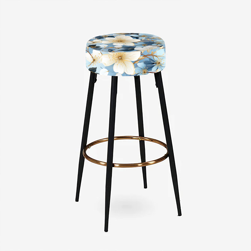 Ensemble de 2 tabourets de bar Blue Vintage Romance