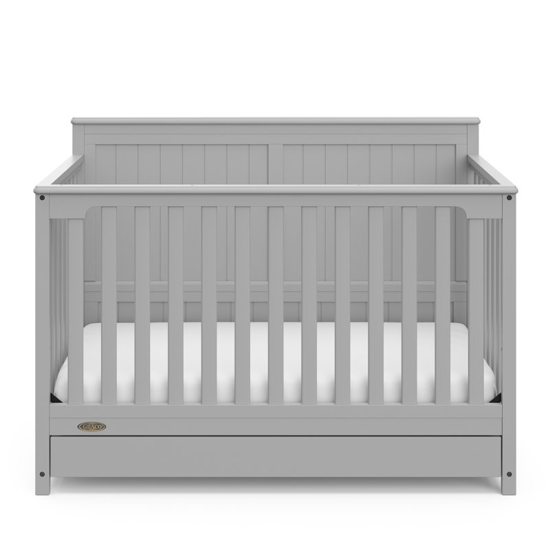 Lit de bébé convertible 5-en-1 Hadley, Espresso, Lit de bébé + matelas + protecteur