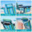 5-Position Reclining Beach Chair For Adults, 350 Lbs Capacity, Folding Portable With Cooler Bag & Backpack Straps-2074262138