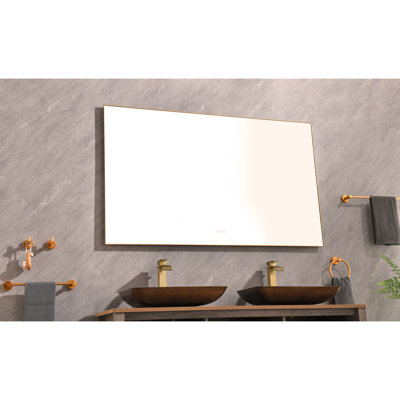 Miroir de salle de bain à DEL avec miroir rétro-éclairé