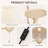 70" Cream Floor Lamp with Side Table, Adjustable Height, Bulb Include, Rotating Light Arm