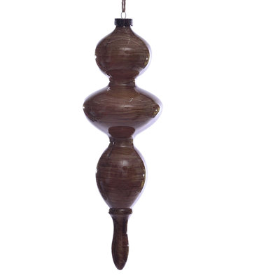 14" Wood Grain Bubble Finial Ornament