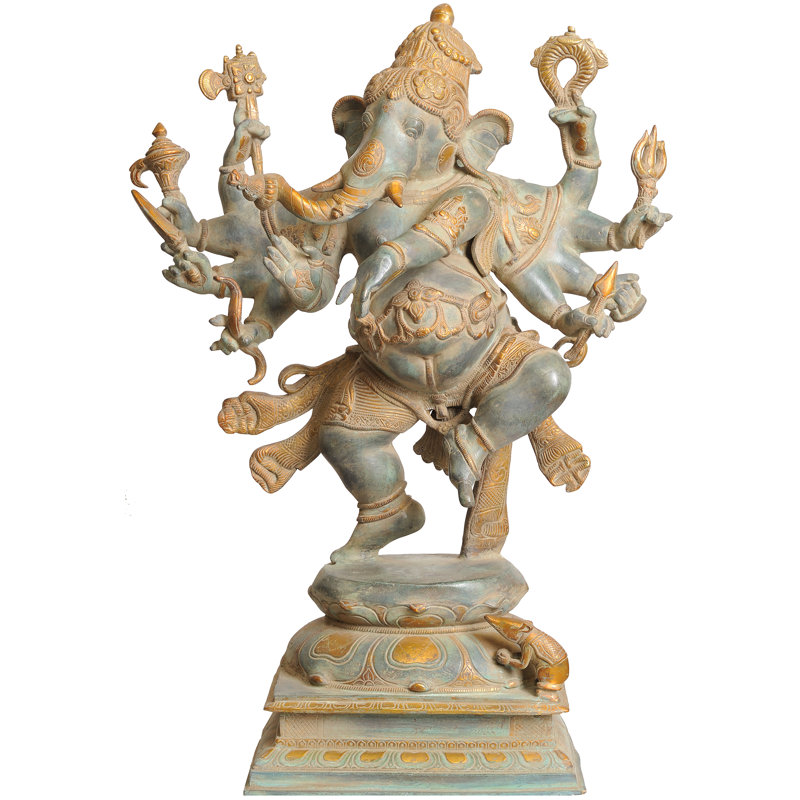 Grande taille Ashtabhuja-Dhari Yuddha Ganesha (Guerrier spirituel Ganesha)
