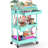 Rolling Cart with Drawer & Lockable Wheels, Plastic Shelf Storage Organizer Cart-111378620-129000603