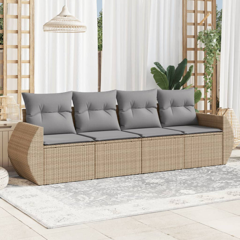  Ensemble de canapé de jardin beige