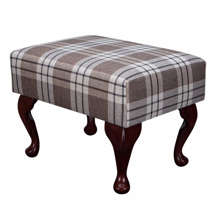 50.8cm Wide Rectangle Plaid Footstool Ottoman