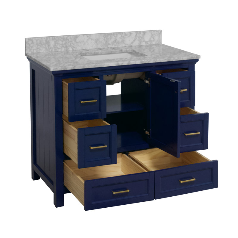 Ensemble de meuble-lavabo de 42 po Maven, Bleu royal