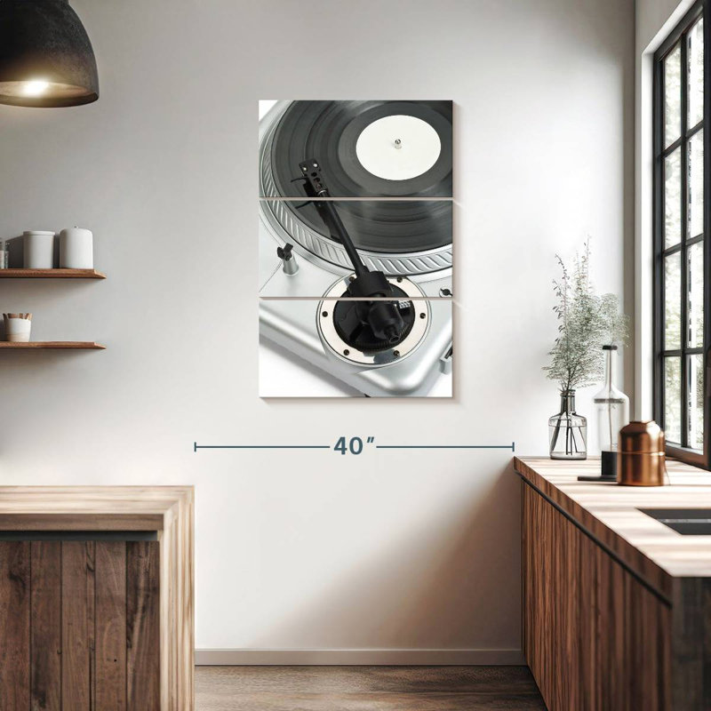 Abarca Silver Turntable, 38" H x 24" W