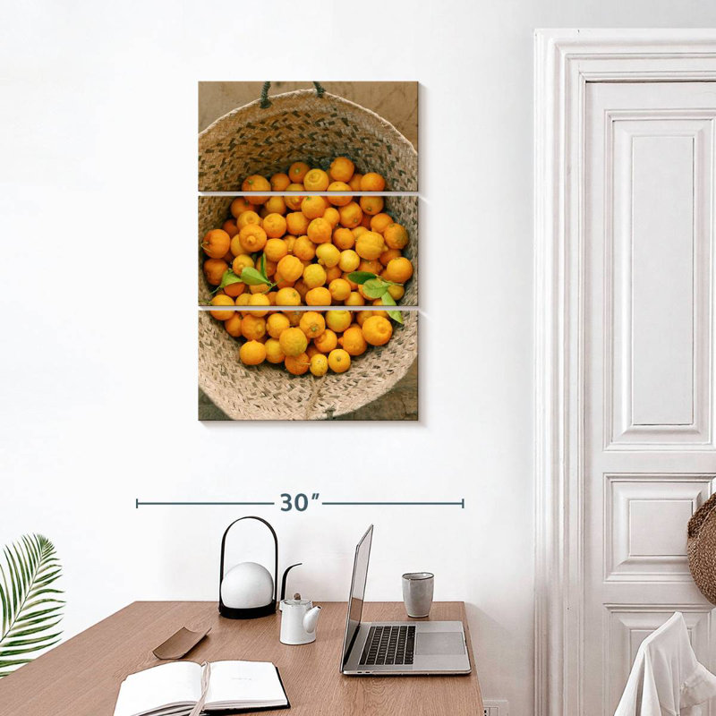 Panier de citrons frais, H 32 po x l 20 po