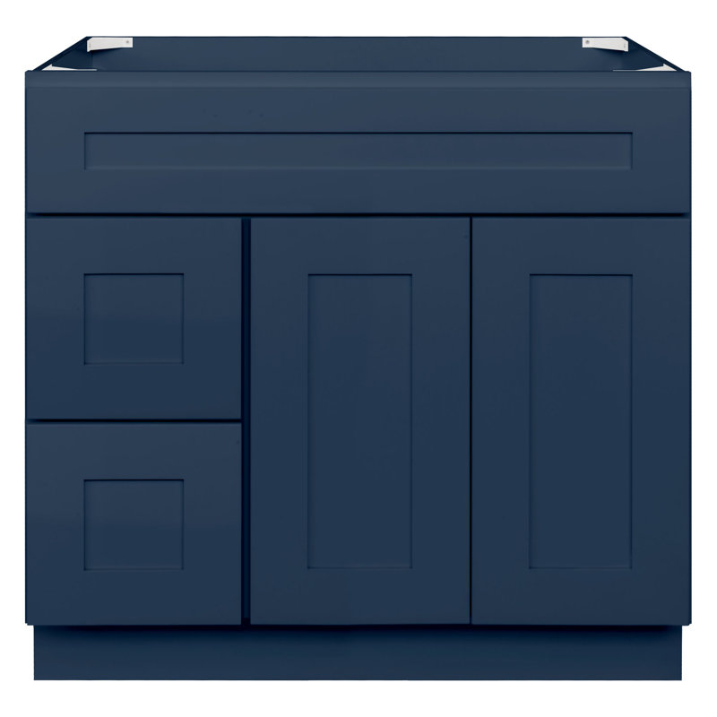 Base de meuble-lavabo simple 36 po seulement, Bleu Danbury