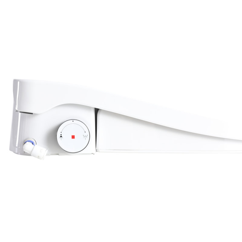 Siège de toilette de bidet ajustable et chauffant avec poignée latérale, nettoyage de nuit et automatique des buses - Nettoyage du poteau, fonctions de massage féminin, réglage précis de la position par télécommande, intelligent