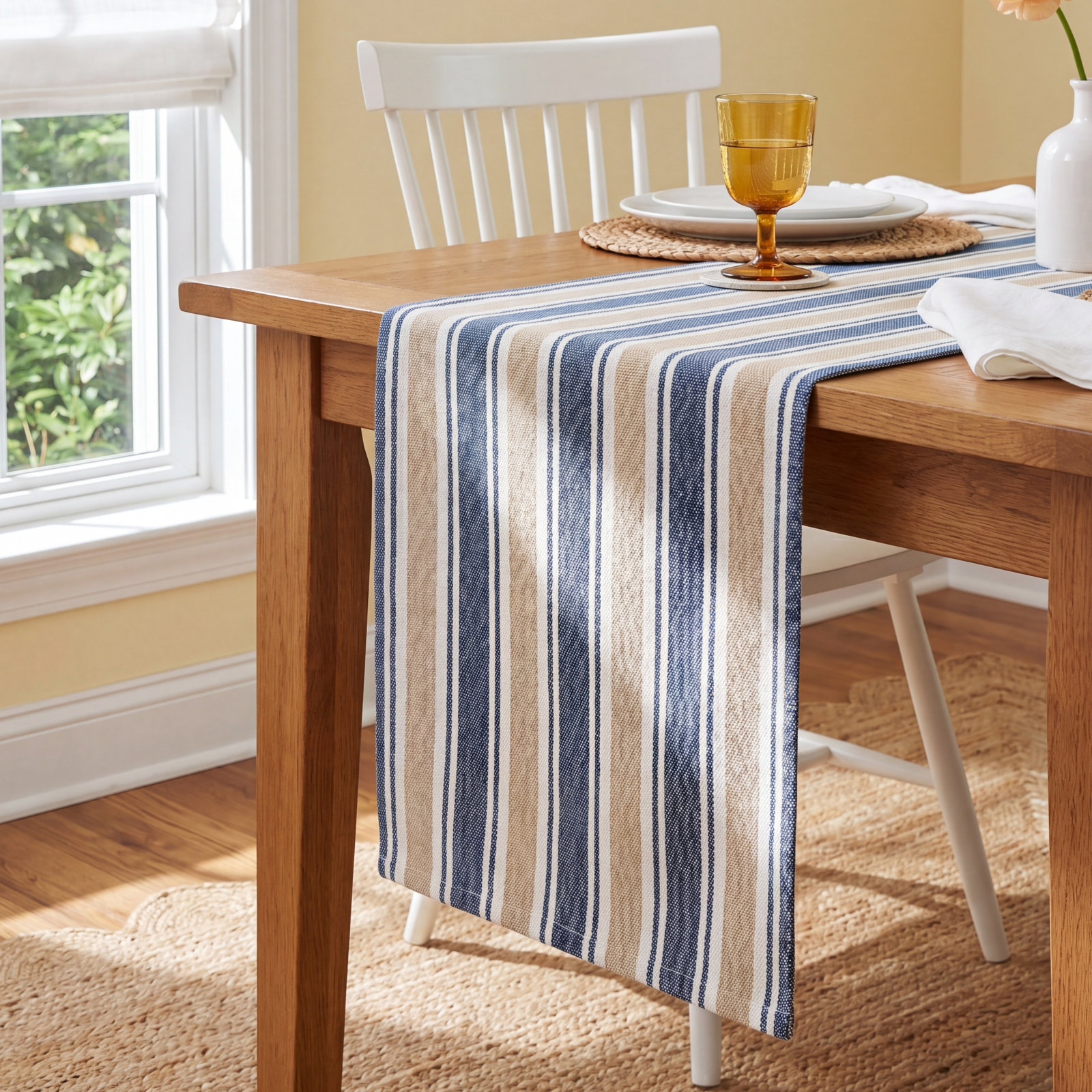 Caleb 72" Table Runner, Striped