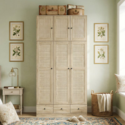 Armoire-penderie haute 94,5 po avec tringle Coleridge