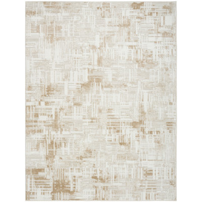 Lafever 4' x 6' Ivory Taupe Modern Indoor Rug