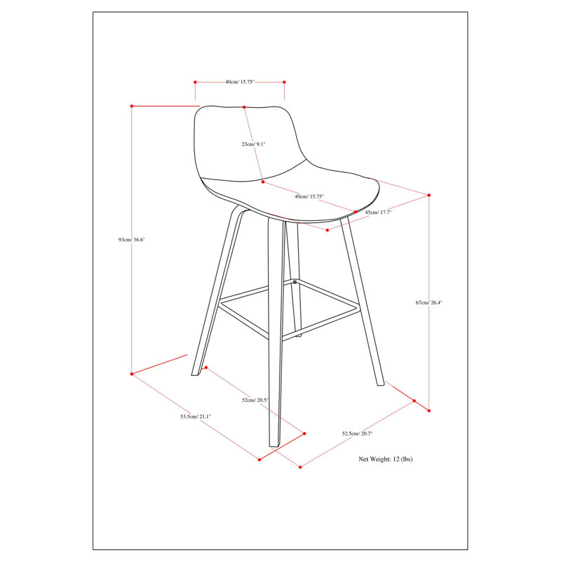 Tabouret à hauteur de comptoir / bar moderne et minimaliste, Sarcelle