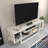 Modern White TV Stand, 47.2 x 13.9 x 15.8 inches | 100% Melamine Coated Particle Board, Thickness: 0.7 inches | Sleek Marble Design, Durable & Stylish Storage Solution for Living Room & Entertainment Spaces-1989576240