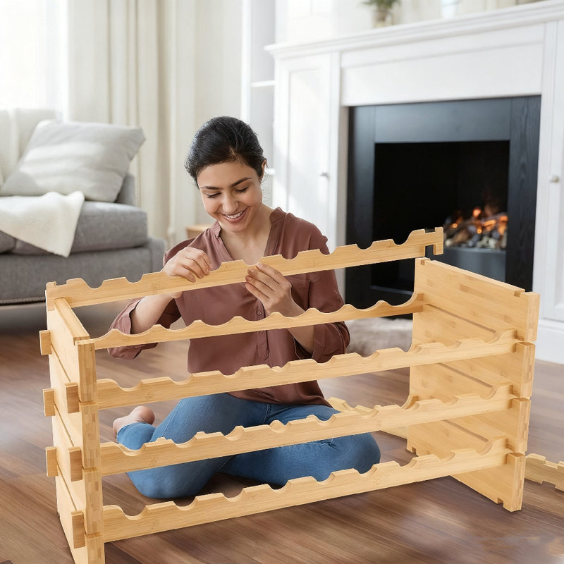 Wine Bottle Rack Brown