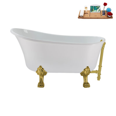 51.2'' x 25.6'' Soaking Acrylic Bathtub