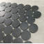 Carrelage mosaïque rond noir en pierre naturelle basalte