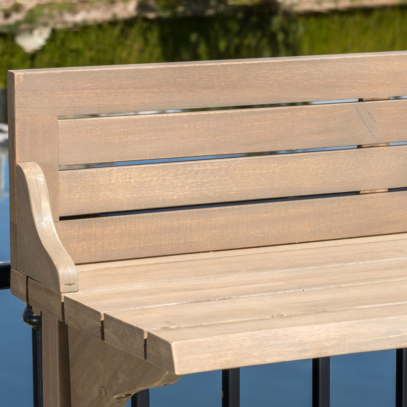 3-Piece Balcony Bar Set With Bottom Shelf Table And 2 Stools Finish