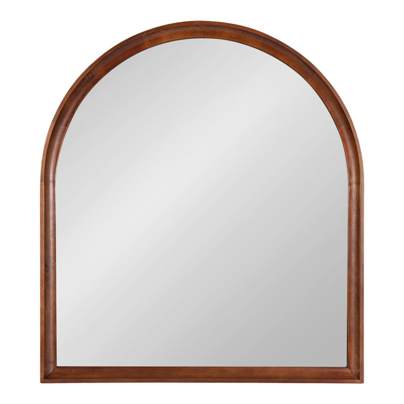 Branwell Wood Mirror, 35.98'' X 32.01'', Dark Brown Wood