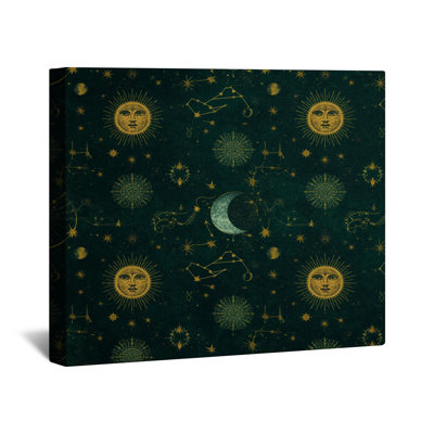 Toile tendue Celestial Sun Moon Stars