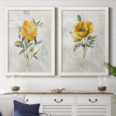 Canary Linen pivoine - ensemble de 2 reproductions d'art