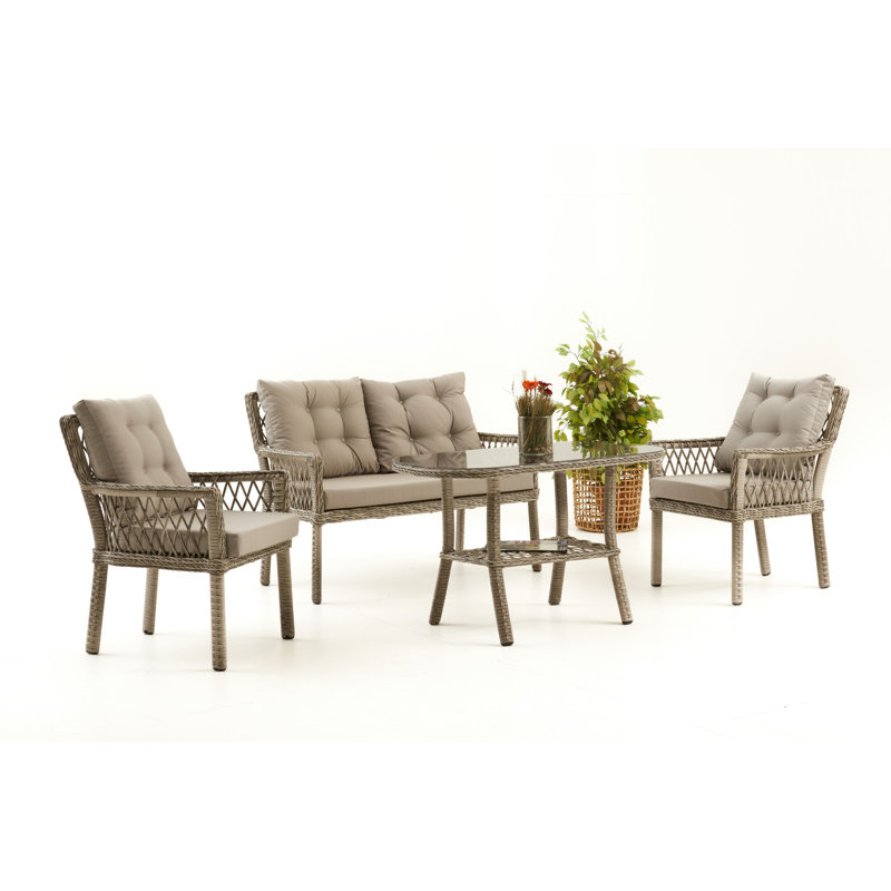 Divona Rectangular 5 - Person Dining Set