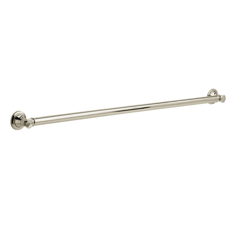 Traditional Decorative 42" Grab Bar, Polished Nickel