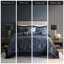 Couvre-lit 5 pièces en bleu marine - beau design avec coussins décoratifs pour une collection attrayante pour la chambre à coucher et tissu doux et confortable-117583691-117583693