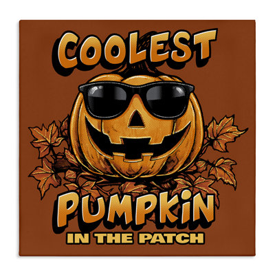 Art mural sur toile Coolest Pumpkin avec lunettes de soleil par Jedco Brands, Inc.