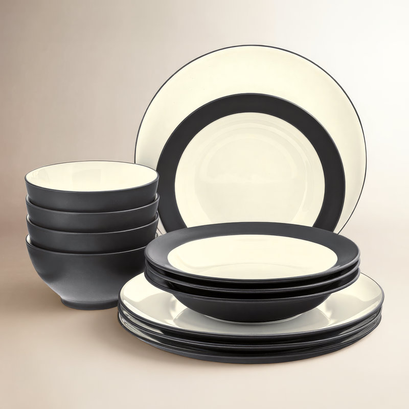 Service de table 12 pièces, service pour 4 Noritake Colorwave, Graphite